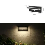 Outdoor Solar Wall Lights with PIR Motion Detection, Waterproof LED Security Lamp