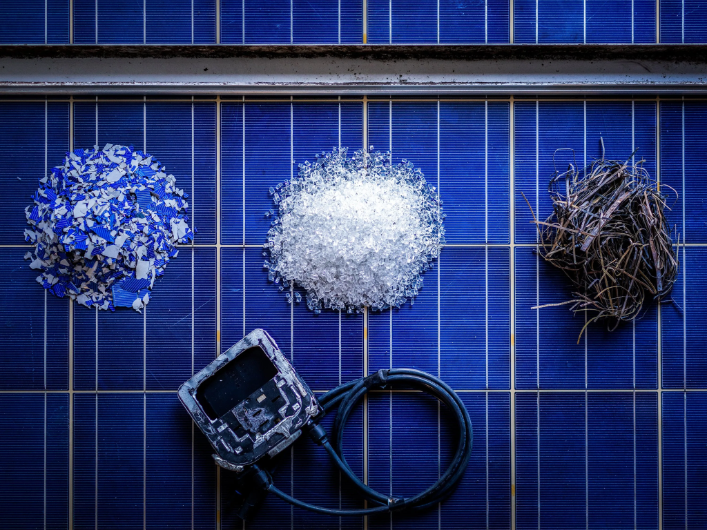 Recycling outdoor solar lights involves separating recyclable metals and plastics
